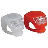 Myoffice 赤色 ホワイト 高輝度LED シリコン 自転車 フロントライト*2