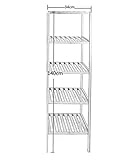 GRJH® WCシェルフ実用的なストレージラック竹浴室ラック着陸角フレームトイレコーナーフレーム洗面器薄いセクション5つの層34 * 33 * 140センチメートル 防水性と耐久性