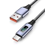USB Type C ケーブル 1m 出力スクリーン表示 USB-C & USB-A ケーブル 3A急速充電 高速データ転送 スマートチップ搭載 シリコン素材 タイプCケーブル typec 充電コード Galaxy Xperia Pixel AndroidなどType-C機器対応 ブラック