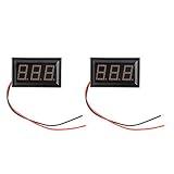 XCSOURCE 2線式 デジタル電圧計 ゲージテスター LED バッテリーモニタ 電圧メーター 2線式=別電源不要/埋込型 DC2.8-30V 2個 ブルー TE811