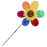 Fenteer 全8色選べる　高品質　カラフル　ヒマワリ　DIY風車　おもちゃ　庭　ガーデン　装飾　観覧車風車 - 様式3
