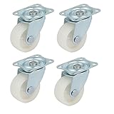 uxcell スイベルキャスターホイール　メタル・トップ・プレート　回転　ショッピングカート　4個入り