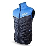 [黒閃光] パデットジャケット メンズ ベスト 【XS/S/M/L/XL】 | カジュアル おしゃれ 超軽量 中綿ベスト (XS)