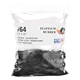 ブラック高熱UV耐性# 64プラチナクレープラバーバンド( 3 1 / 2 " x 1 / 4 " )プレミアムAngler 64-1/4lb