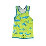 （アンパサンド）AMPERSAND サメ総柄PTグレコ水着つなぎ　赤ちゃん 80 ライム