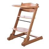 ZGL 子ども椅子 ベビーダイニングチェアソリッドウッド多機能ベビーダイニングシートFoldable Portable Child Dinette ( 色 : 木の色 )