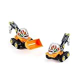 BrickLand Large Brick Building Set Tech Machine Set Backhoe Loader with 5 Unique Model Designs and L