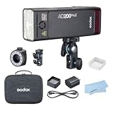 [Godox正規代理店] GODOX AD200Pro II 200Ws 2.4G フラッシュストロボ、500 フルパワー、0.01-1.8 秒リサイクル TTL スピードライト ポケット モノライト フラッシュ、DSLR カメラ用 (AD200 Pro II)