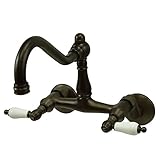 Kingston Brass KS3225PL Vintage Wall Mount Kitchen Faucet, 8-1/2-Inch, Oil Rubbed Bronze [並行輸入品]