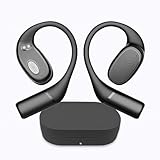 ワイヤレスイヤホン オーペンイヤー 耳掛け式 小型 bluetooth 耳痛くならない OWS 空気伝導 IPX5防水 ノイズ低減 タッチ操作 ブルートゥース 残量表示 最大28時間連続再生 Hi-Fi音質 ブラック