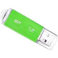 シリコンパワー USBメモリ 16GB USB3.1 & USB3.0 ヘアライン仕上げ 永久保証 Blaze B02 グリーン SP016GBUF3B02V1NJB
