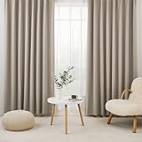Hansleep カーテン 1級遮光 4枚セット 幅100cm丈135cm カーキ 断熱 防寒 防音 省エネ 厚手 無地 おしゃれ 洗える 
