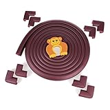 StarVast Child Safety Table Protectors, 15Feet Brown Childproofing Sharp Edge Protector and 8Pcs Bab
