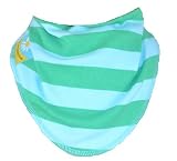 Cornish Daisy Turquoise and green Stripe Dribble Bib by Cornish Daisy