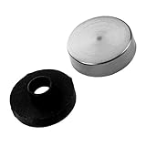 SODIAL(R) 4個　メタル　14mm直径　キャップミラースクリューセット　バスルーム用