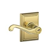 Schlage f51 Fla 505追加AddisonコレクションFlairキー付きエントリーレバー、PVD明るい真鍮