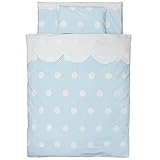 白井産業 日本製 お昼寝布団7点セット ピュアドット ブルー