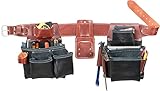 Occidental Leather B5080DBLH XXXL Pro Framer Tool Belt Set with Double Outer Bags, Left Hand, Black,