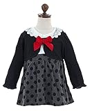 ベビー用ドレス風 カーディガン付きロンパース【247152】60cm ブラック(カーディガン)