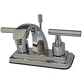Kingston Brass KS4641CML Two Handle 4 in. Centerset Lavatory Faucet with Brass Pop-up