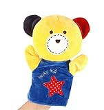 ソフビぬいぐるみかわいい動物赤ちゃん子供ハンドパペットおもちゃブルーベア