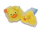 Duck Themed Bath Bundle - Bath Pouf and Mini Rubber Ducks [並行輸入品]