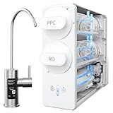 Reinmoson 7段階タンクレス逆浸透システム NSF認証 400GPD TDS低減RO浄水器システム シンク下逆浸透水ろ過システム ホームキッチンアパート用 (RMS-WP-RO400)