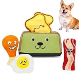 Pawplusee 犬 おもちゃ かくれんぼ パズル トースター型 きしむ音 知育玩具 小型犬 中型犬 インタラクティブ 噛むおもちゃ 破れにくい