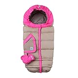 7AM Enfant Blanket 212 Evolution Extendable Baby Bunting Bag Adaptable for Strollers, Beige/Neon Pin