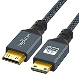 Twozoh Mini HDMI to Mini HDMI ケーブル 0.3M (HDMIタイプC-HDMIタイプC) 4K 60Hz、HDMI ミニ to HDMIミニ ケーブル