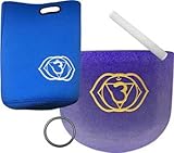 Azure Green FSB8DBC 8 in. Chakra Crystal Singing Bowl - Dark Blue