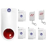 Vinker VK-6A Standalone Spot Scene Home Office & Shop Security Alarm System Kit, Wireless Strobe Sir