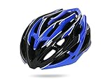 Osize 大人の調節可能な自転車ヘルメットワンピース換気サイクルヘルメット（黒+青）