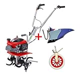 [メンテナンス3点セット付き]ホンダ耕運機 プチな パープル培土器＋一輪移動タイヤ付セット