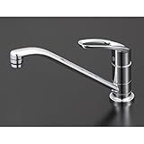 KVK　【KM5011UT/800】　取付穴兼用型シングルレバー式混合栓　キッチン用水栓＞台付シングルレバー