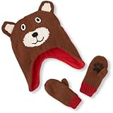 THE CHILDREN'S PLACE(ザ・チルドレンズプレイス) ベアセーターニットハット&ミトンセット 小物 6～12ヶ月【並行輸入】