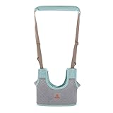 Hangnuo　ベビー歩行補助ベルト　歩行器　セーフティー　ハーネス　歩行練習　歩行補助具　転び防止　迷子防止　調節可能 (青)