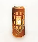 【信楽焼　壱彦】照明(屋外用)　HK-602b　夕月夜燈 -YUZUKIYA NO AKARI-　サイズ　直径240mm×高さ515mm