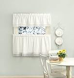 High QualityHome Products Renaissance Home Fashion Sophia Valance With Macrame Band, 58 by 14-Inch, 