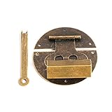 funnytoday365古い中国トランクロックボックスバックルキートグルラッチブロンズトグルラッチToggle Clasp