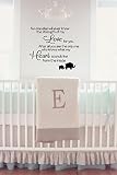No One Else Will Ever Know the Strength of My Love For You Nursery Vinyl Wall Decal - Nursery Decor,