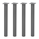 テーブルキッツ 丸脚4本組 500mm TCL-500 シルバー W8.5xD8.5xH50cm