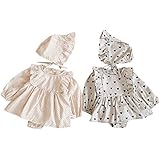 Citron ドット ハート ロンパース ２点 セット ボンネット 長袖 カバーオール 女の子 帽子 春 夏 秋 冬 子供 赤ちゃん キッズ服 ベビー服 出産祝い プレゼント 60 70 80 90 ベビー 幼児 新生児 フリル 子供服 ギフト