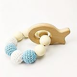 Mamimami Home 授乳用 360度安心 噛む 木製魚型 ブレスレット おしゃぶり 歯固め 赤ちゃんのおもちゃ　BPAフリー