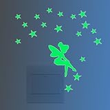 Feskin? 3Pcs Creative Wall Decorative Skin Sticker Glow in the Dark, Light Switch Decor Removable Vi