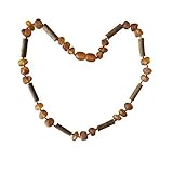 Baltic Amber and Hazelwood Colic, Reflux and Teething Necklace by UMAI- Individually knotted - Natur