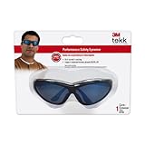 3M 90763-LG Tekk Protection Classics Series Safety Eyewear with Blue Mirror Lens and Black Frame by 