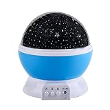 太陽とスター照明ランプ – 4 LEDビーズ360度Romantic部屋回転Cosmos Starプロジェクタ、ライトランプStarry Moon Sky NightプロジェクタKid寝室ランプfor