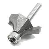 SODIAL(R) 0.25 x 1-インチ　ベアリングラウンドルーター　ラウンドオーバービットデュアルフルート