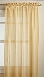 LorraineホームFashions Reverie 101.60 X 25-inchアスコット飾り布 Tailored Panel 60" x 84" ゴールド 06444-84-00018